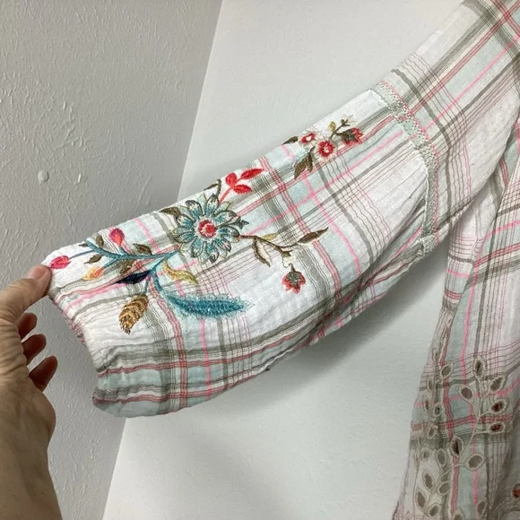 Johnny Was Lidia Effortless Peasant Top Med - Picture 4 of 9